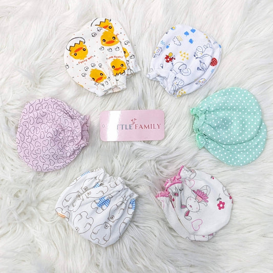 Premium Baby Cotton Mittens – Pack of 6
