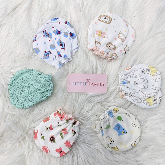 Premium Baby Cotton Mittens – Pack of 6