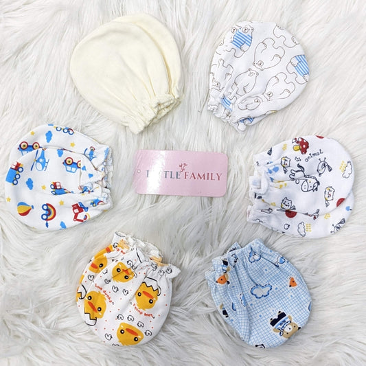 Premium Baby Cotton Mittens – Pack of 6
