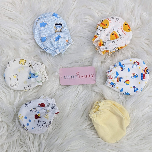 Premium Baby Cotton Mittens – Pack of 6