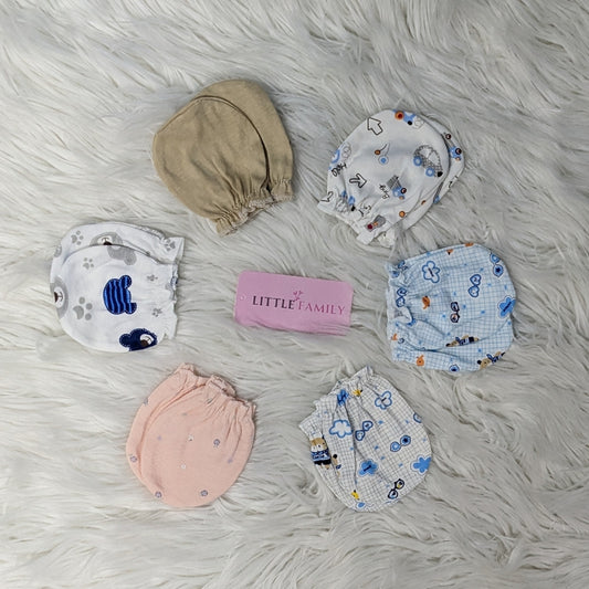 Premium Baby Cotton Mittens – Pack of 6