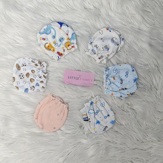 Premium Baby Cotton Mittens – Pack of 6