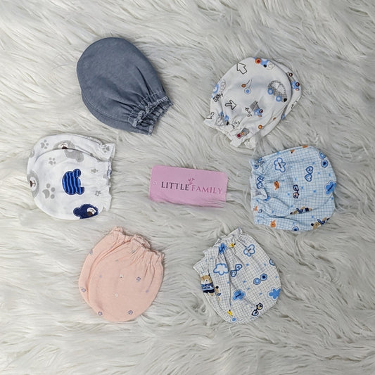 Premium Baby Cotton Mittens – Pack of 6