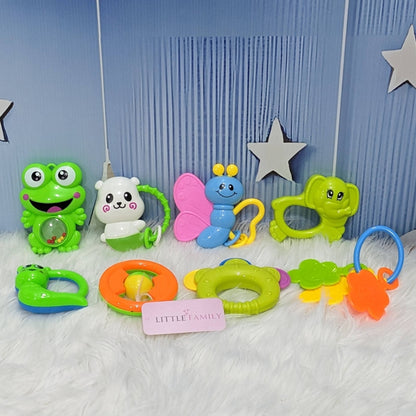 2-in-1 Baby Rattle Toy Set with Monkey Design | Storage & Money Bank