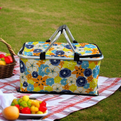 Premium Insulated Storage Basket - Multi Flowers