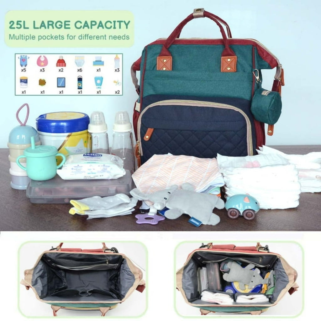 Premium Multi-Pocket Baby Diaper Backpack