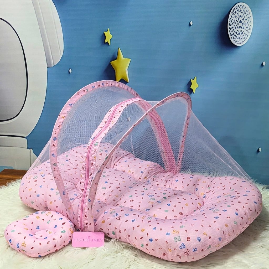 Premium Mosquito Net with Pillow - Pink