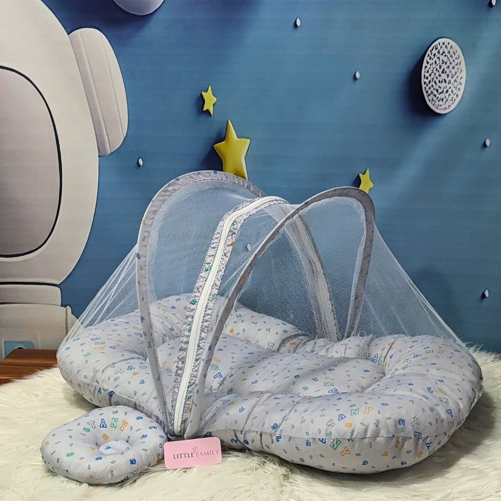 Premium Mosquito Net with Pillow - Gray
