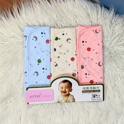 Premium Soft Cotton Baby Face Towels - Little Galaxy