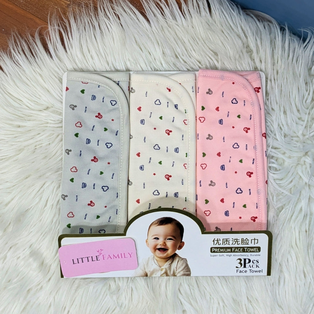 Premium Soft Cotton Baby Face Towels - Mickey