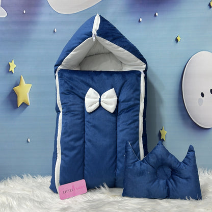 Velvet Baby Carry Nest - Navy Blue