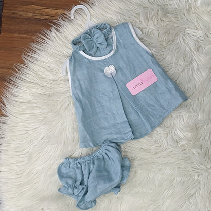 Premium Baby Frock Set with Nappy