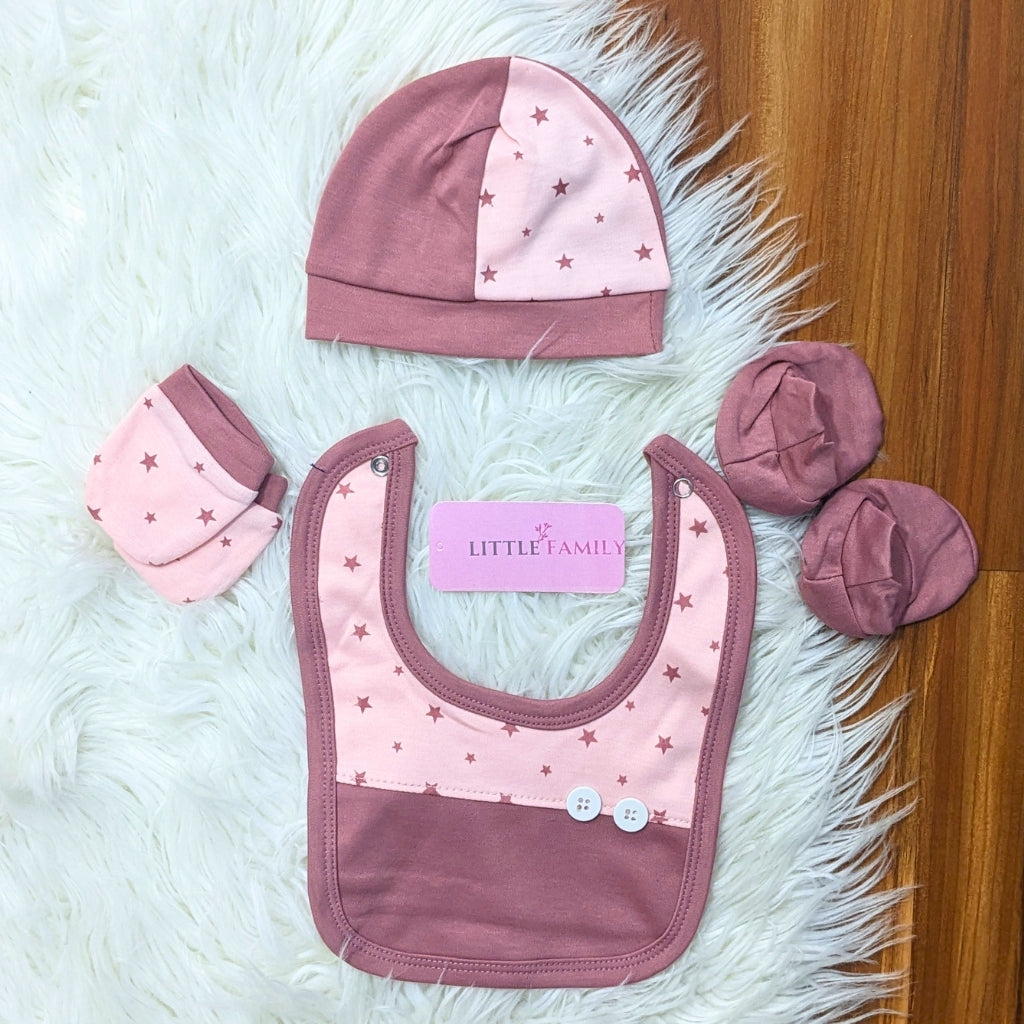 Starry Theme 10-Piece Newborn Baby Starter Set - Pink