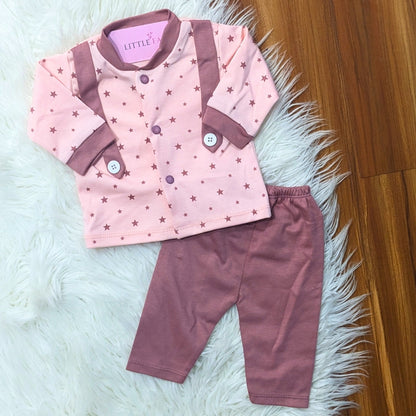 Starry Theme 10-Piece Newborn Baby Starter Set - Pink