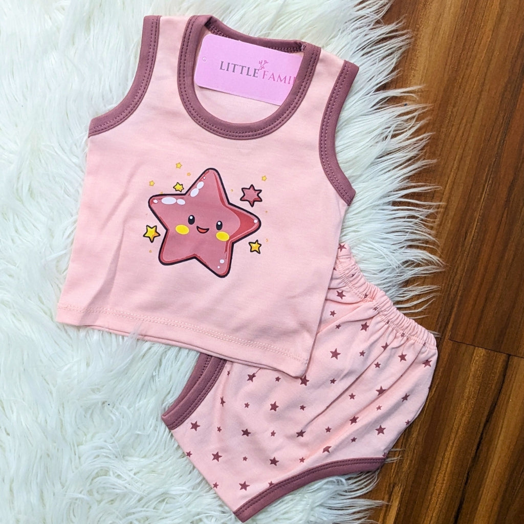 Starry Theme 10-Piece Newborn Baby Starter Set - Pink