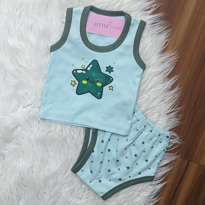 Starry Theme 10-Piece Newborn Baby Starter Set - Green