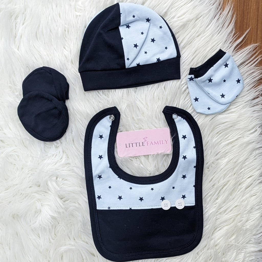 Starry Theme 10-Piece Newborn Baby Starter Set - Blue