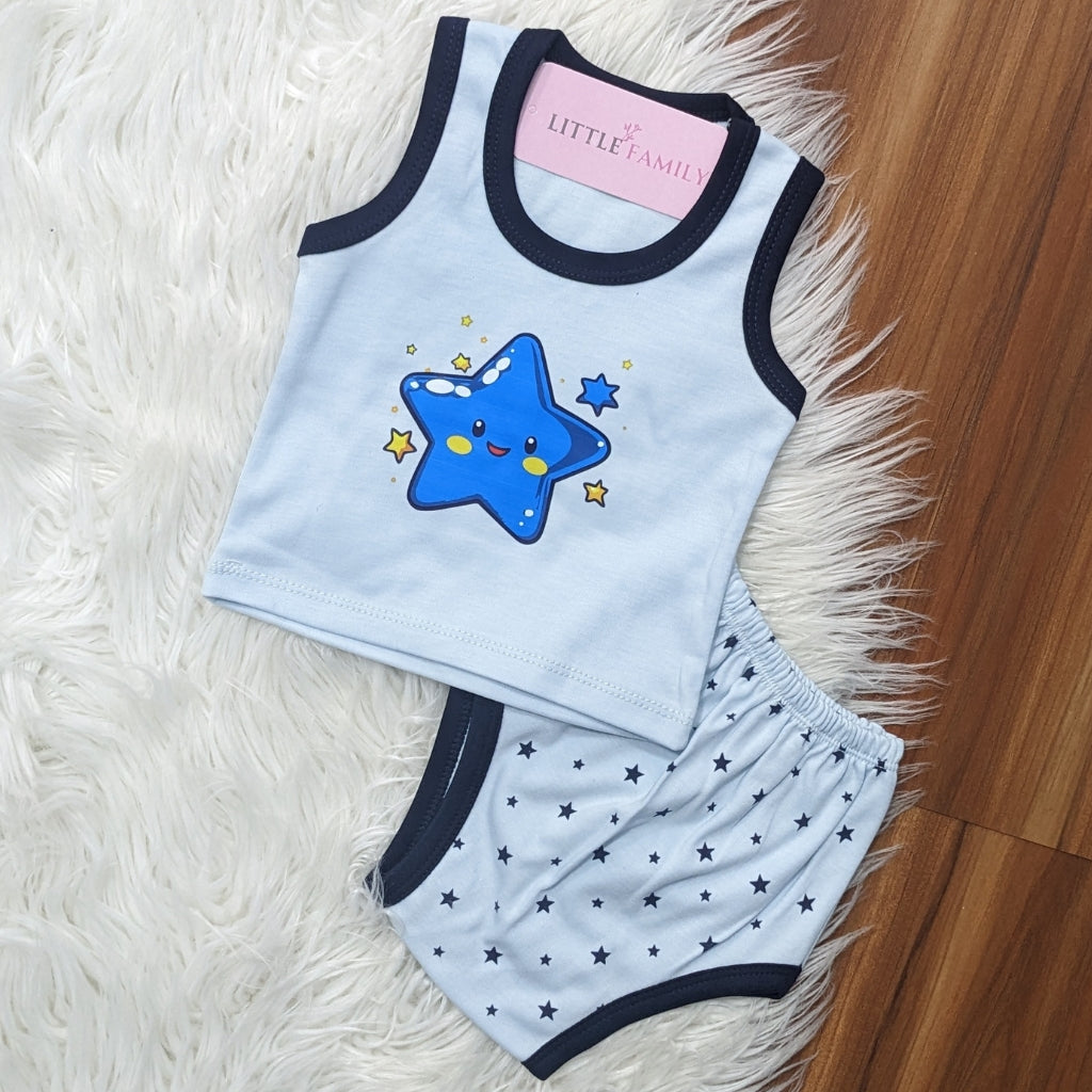 Starry Theme 10-Piece Newborn Baby Starter Set - Blue