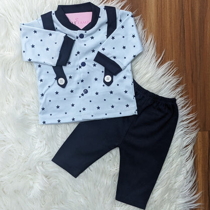 Starry Theme 10-Piece Newborn Baby Starter Set - Blue