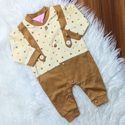 Starry Theme 10-Piece Newborn Baby Starter Set - Light Brown