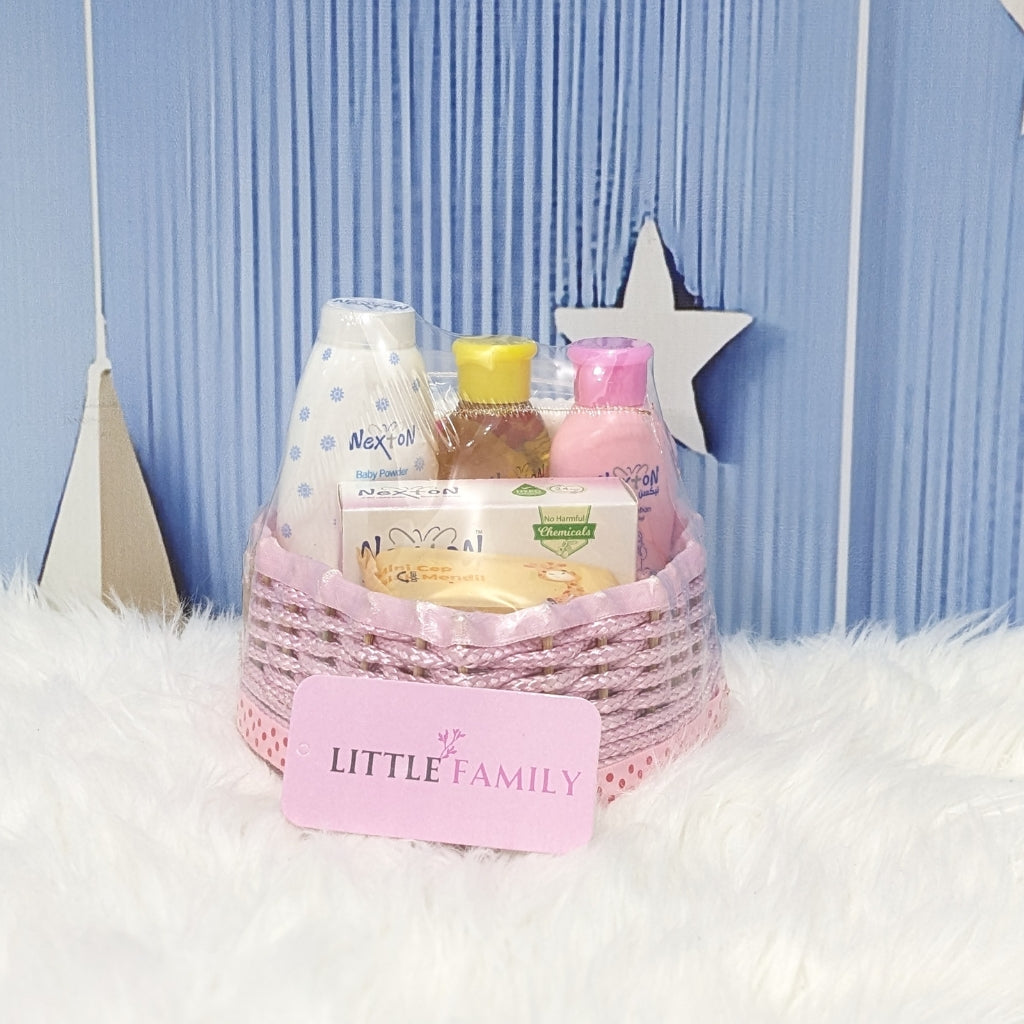 6-pieces Nexon Baby Care Essentials Gift Basket – Gentle & Safe Newborn Kit