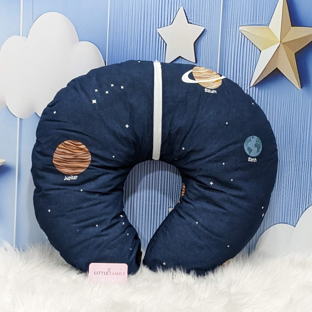Galaxy Theme Baby Feeding Pillow – Ergonomic Support for Breastfeeding Moms