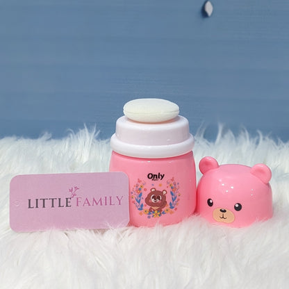 Premium Baby Powder Puff with Dispenser - Bear