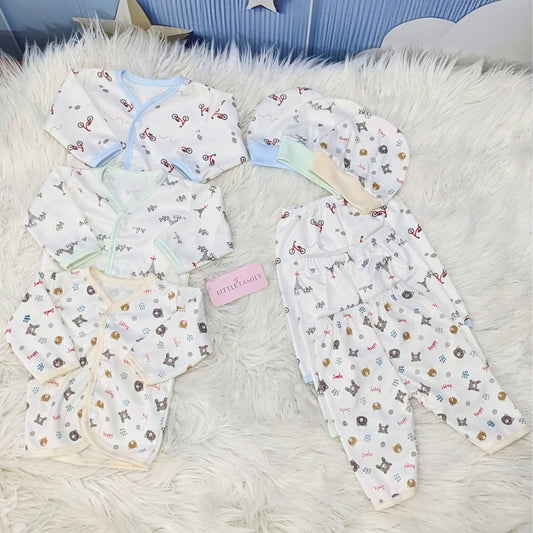 Newborn 3-Piece Cotton Outfit Set – Soft & Breathable