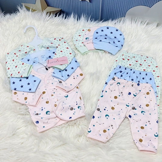 Newborn 3-Piece Cotton Outfit Set – Soft & Breathable