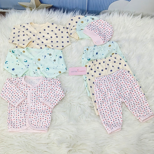 Newborn 3-Piece Cotton Outfit Set – Soft & Breathable