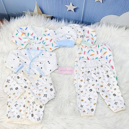 Newborn 3-Piece Cotton Outfit Set – Soft & Breathable