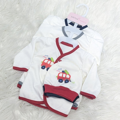 Newborn 3-Piece Cotton Outfit Set – Soft & Breathable