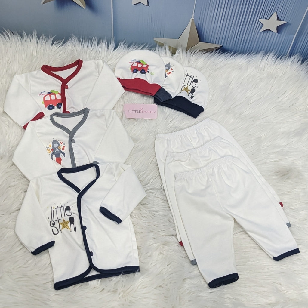 Newborn 3-Piece Cotton Outfit Set – Soft & Breathable