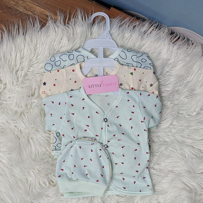 Newborn 3-Piece Cotton Outfit Set – Pack of 3
