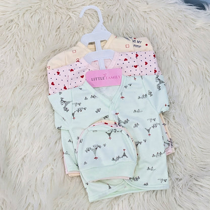 Newborn 3-Piece Cotton Outfit Set – Pack of 3