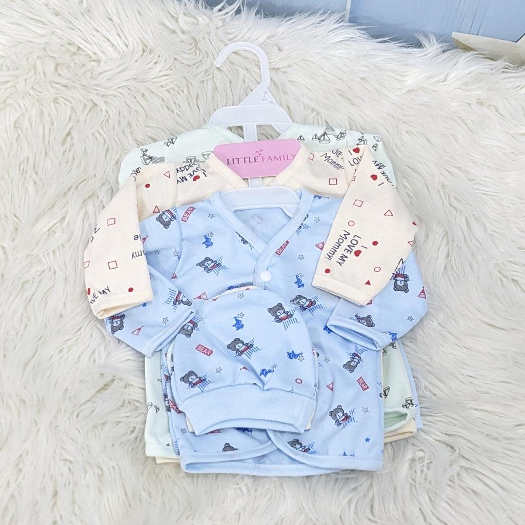 Newborn 3-Piece Cotton Outfit Set – Pack of 3