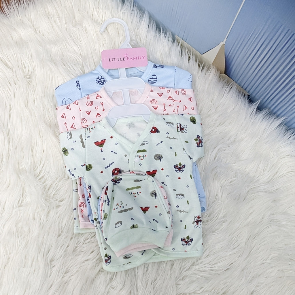 Newborn 3-Piece Cotton Outfit Set – Pack of 3