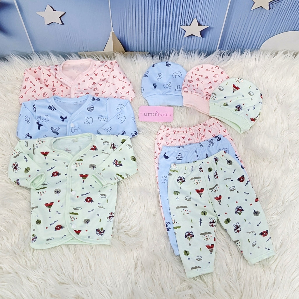 Newborn 3-Piece Cotton Outfit Set – Pack of 3