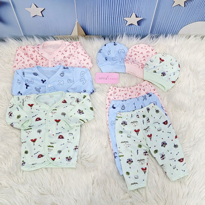 Newborn 3-Piece Cotton Outfit Set – Pack of 3