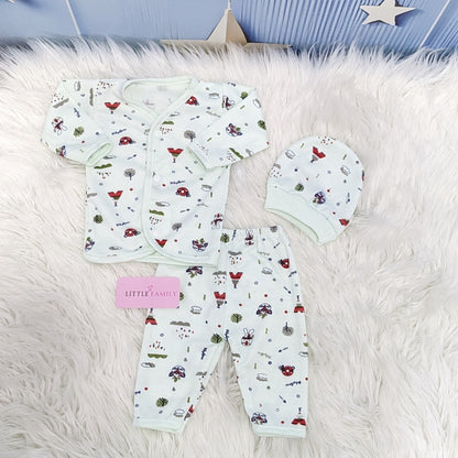 Newborn 3-Piece Cotton Outfit Set – Pack of 3