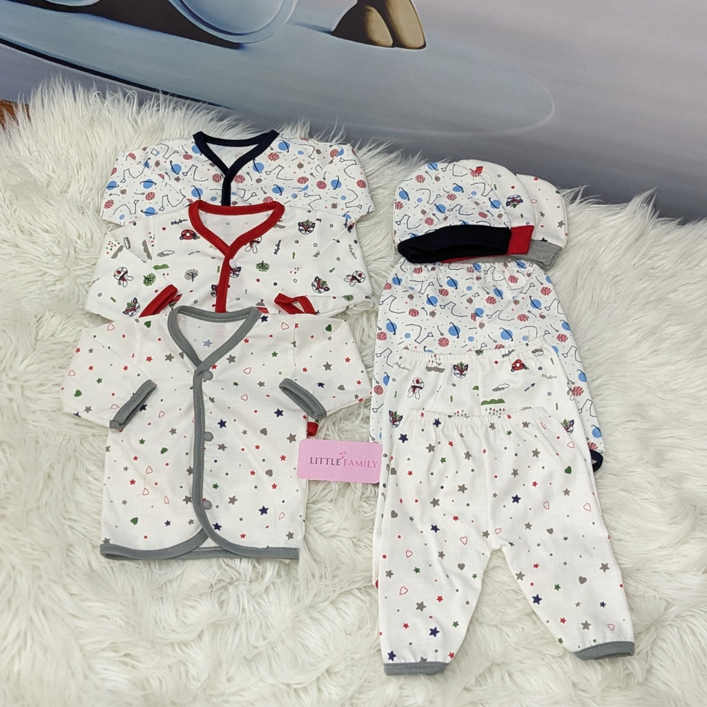 Newborn 3-Piece Cotton Outfit Set – Pack of 3