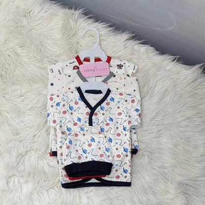 Newborn 3-Piece Cotton Outfit Set – Pack of 3