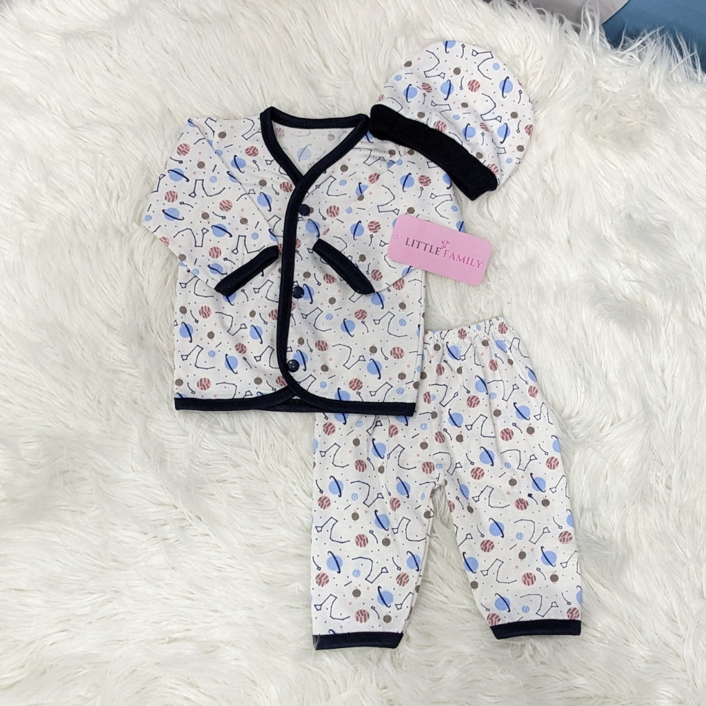 Newborn 3-Piece Cotton Outfit Set – Pack of 3