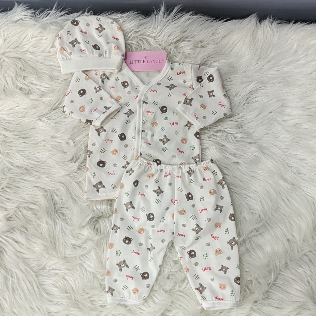 Newborn 3-Piece Cotton Outfit Set – Pack of 3