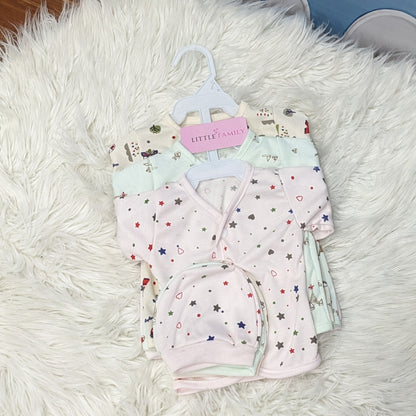 Newborn 3-Piece Cotton Outfit Set – Pack of 3
