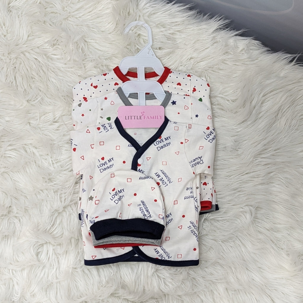 Newborn 3-Piece Cotton Outfit Set – Pack of 3