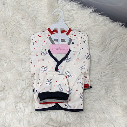 Newborn 3-Piece Cotton Outfit Set – Pack of 3