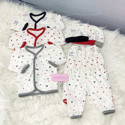 Newborn 3-Piece Cotton Outfit Set – Pack of 3