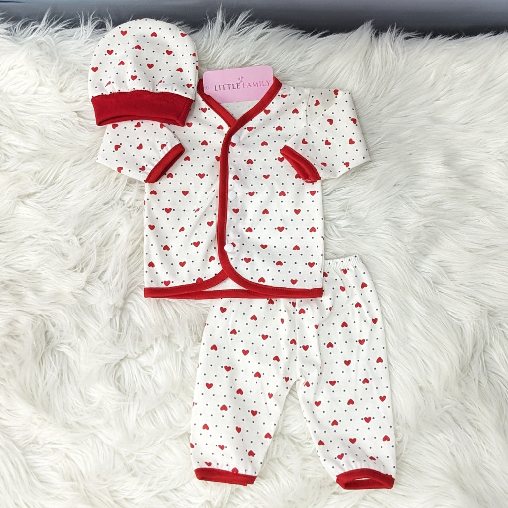 Newborn 3-Piece Cotton Outfit Set – Pack of 3