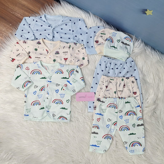 Newborn 3-Piece Cotton Outfit Set – Pack of 3